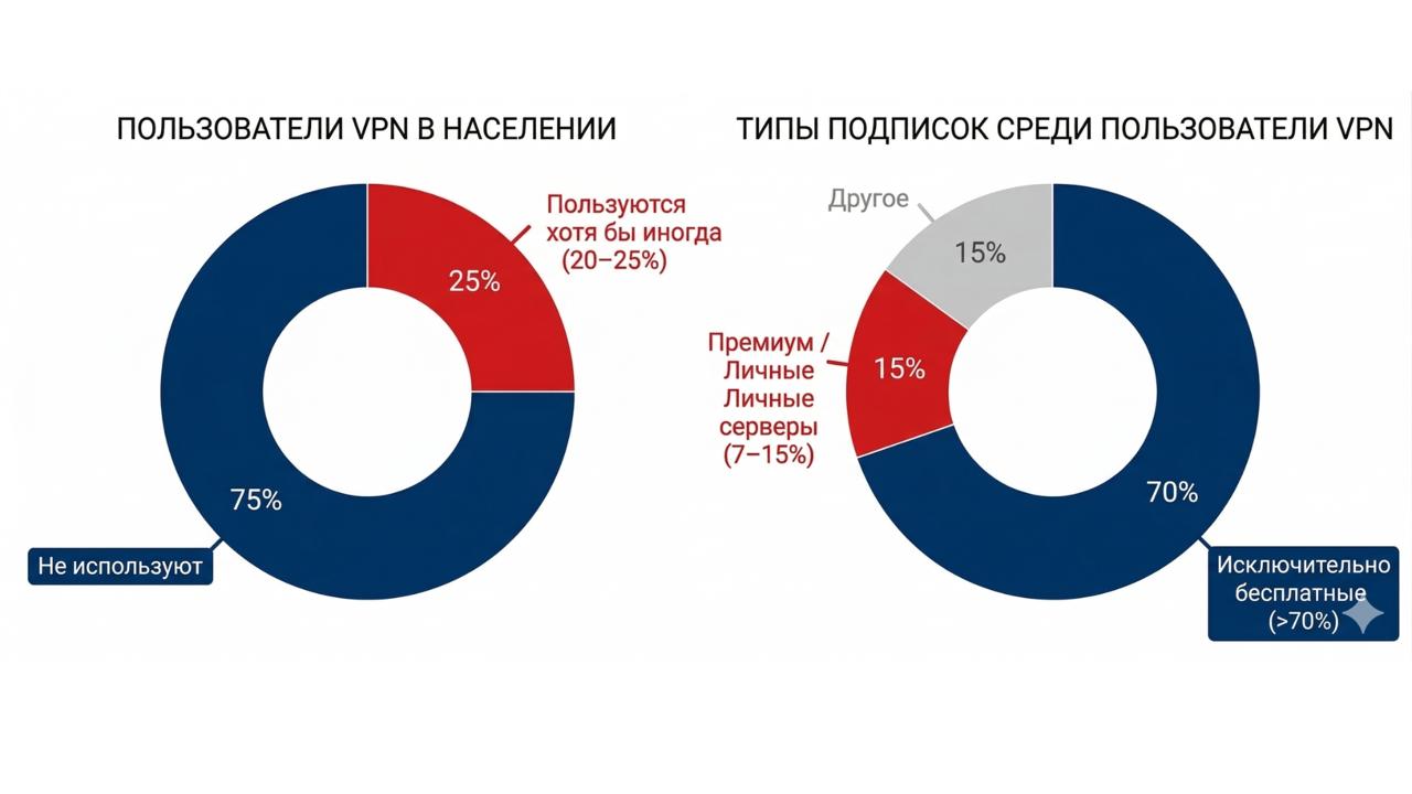 Сколько людей реально используют VPN: статистика и риски для бизнеса